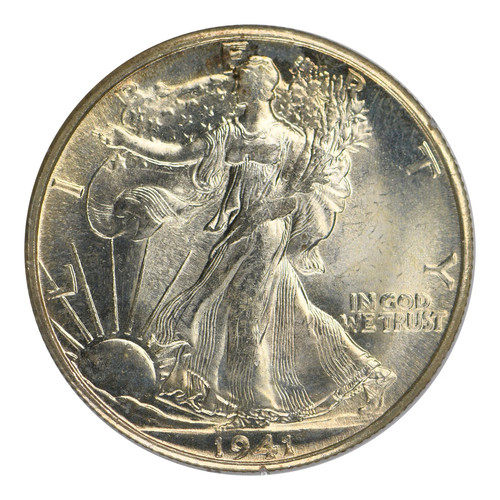 1941 walking liberty mezzo - walking,
